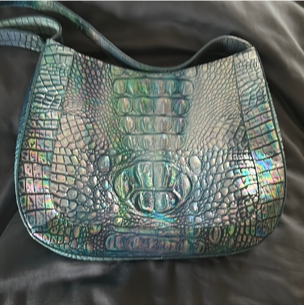 Brahmin Small Johanna Blue Topaz Melbourne Crossbody - Picture 3 of 7